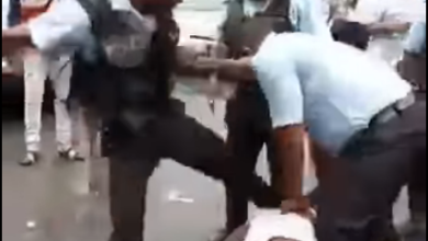 Photo of Cop under fire over kicking of suspect in head – -police cite ‘self-defence’