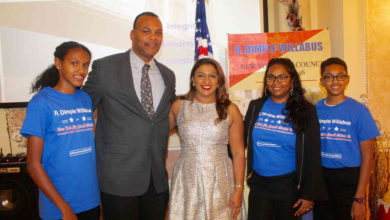 Photo of Dimple Willabus campaigns for CD 46 in Brooklyn