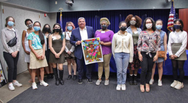 Photo of Brooklyn DA awards winners of art contest ‘Illustrate Against Hate’