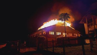 Photo of North West Secondary School devastated by fire