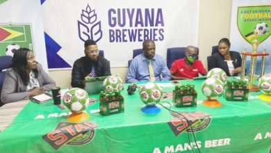 Photo of Guyana Breweries titular sponsor of EDFA Senior Men’s League