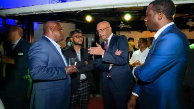 Photo of Norton, Jagdeo in heated exchange at EU reception