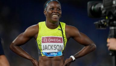 Photo of Jamaican Olympian Shericka Jackson wins sprint showdown