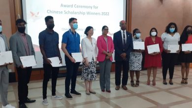 Photo of Twelve Guyanese awarded scholarships to China