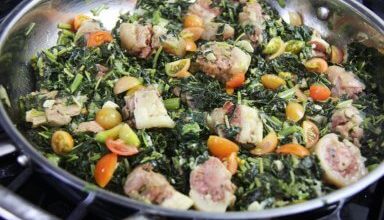 Photo of Jamaican Callaloo With Salted Pigtail