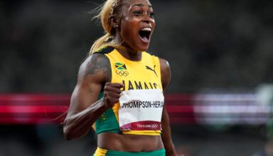 Photo of Thompson-Herah completes double at Commonwealth Games