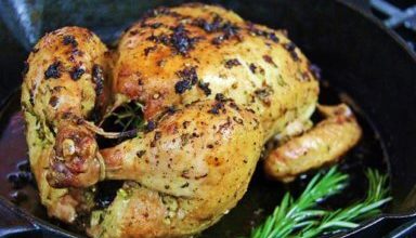 Photo of Simple Garlic Rosemary Roasted Chicken Recipe