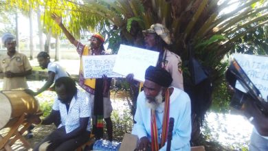 Photo of Rastafarians protest for exemptions from prosecution for ganja