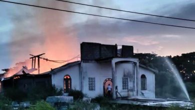 Photo of Historic St Patrick’s Church in Canje destroyed by fire