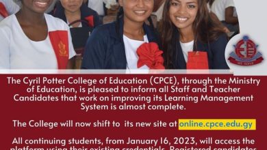 Photo of Cyril Potter College of Education notice