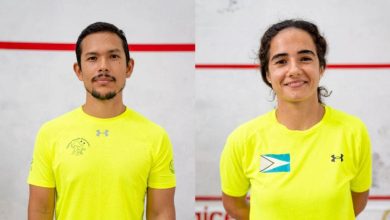 Photo of Nicolette Fernandes, Alex Arjoon amongst the wins in BCQS Masters Squash Championship