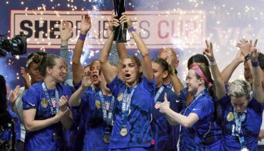 Photo of US women win SheBelieves Cup with 2-1 victory over Brazil