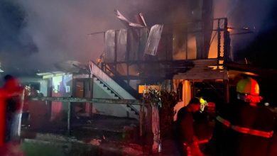 Photo of Adelphi house destroyed by fire – -arson suspected