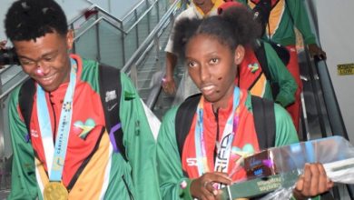 Photo of CARIFTA athletes get grand welcome home