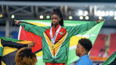 Photo of Late arriving Team Guyana snatch gold, silver and bronze medals – ——on opening day of CARIFTA Games