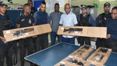 Photo of Trinidad police seize four AR-15 rifles at roadblock