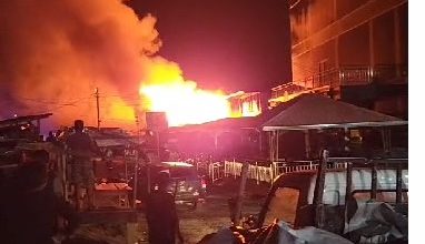 Photo of Charity Market on fire