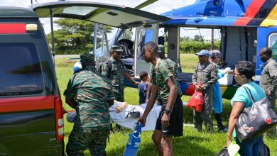 Photo of GDF medical corps airlifts girl from Mabaruma