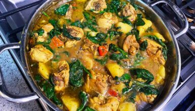 Photo of Curry Chicken with Potato and Spinach