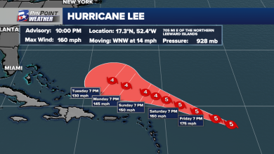 Photo of Hurricane Lee expected to move north of Puerto Rico but still dangerous