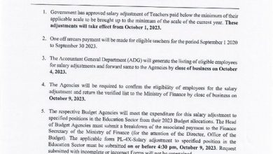 Photo of Gov’t approves salary adjustment for teachers being paid below minimum of scales