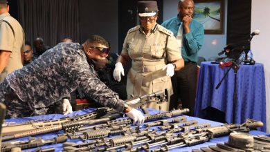 Photo of US officers assisting Trinidad police over  gun find