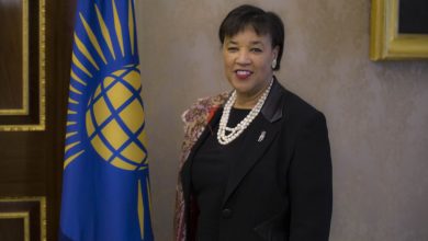 Photo of Commonwealth SG here for CARICOM meeting