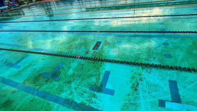 Photo of Pool at aquatic centre in dirty state – -closed for a week for cleaning