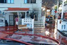 Photo of Fire damages section of Trophy Stall