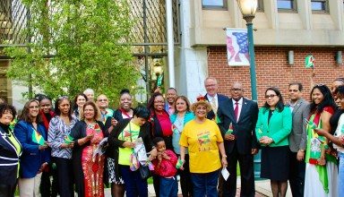 Photo of Hempstead Town Board celebrates Guyanese heritage at 58th Independence Anniversary flag raising ceremony