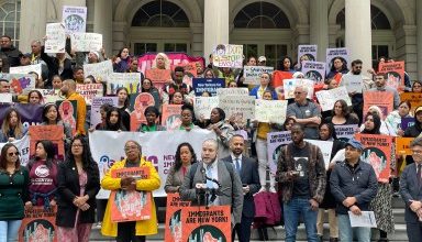 Photo of Immigrant advocates rally for pro-immigrant NYC budget, legislation