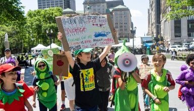 Photo of Children in Brooklyn march for food justice