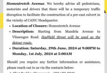 Photo of Temporary traffic disruption for Homestretch Avenue