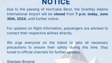 Photo of Grantley Adams International Airport closed over hurricane