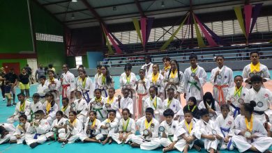 Photo of Ragubeer, Benjamin, & Cheong among winners at Karate C/ships