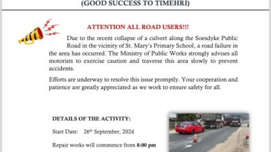 Photo of Road failure in vicinity of St Mary’s Primary – ministry