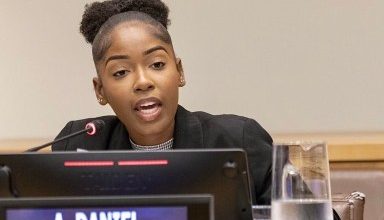 Photo of Vincentian teen activist tells compelling story on climate change at UNICEF Special Session