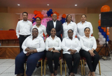 Photo of Republic Bank workers in Trinidad form union