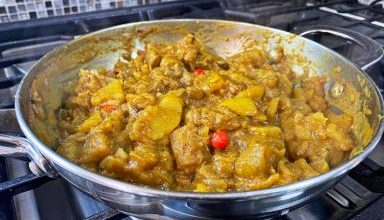 Photo of Curry Baigan (eggplant) and Aloo (potato)