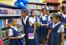 Photo of Minister commissions school libraries on East Bank of Essequibo