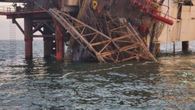 Photo of Drilling rig collapses in Trinidad’s Gulf of Paria, workers rescued