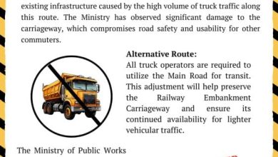 Photo of Trucks prohibited from East Coast Railway Embankment