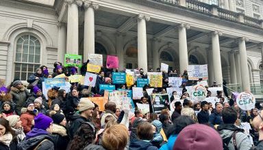 Photo of Hundreds of families, labor and pols protest shutdown of four childcare centers in Brooklyn