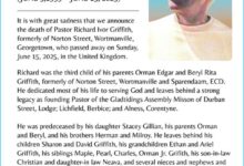 Photo of Rev Richard Ivor Griffith