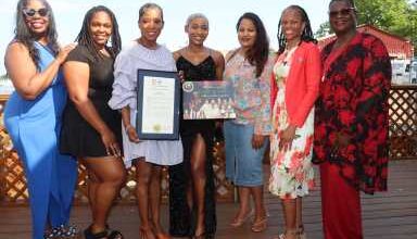 Photo of Caribbean-American Delegation, NYS Black Legislative Task Force honor Soca star Nailah Blackman