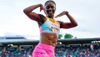 Photo of Saint Lucia’s Julien Alfred celebrates birthday with 100m victory