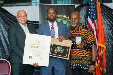 Photo of Trinidadian-American entrepreneur Keita Charles receives Caribbean American Heritage Award in Nassau County