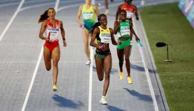 Photo of Track and field medals for Jamaica; LaFond captured gold for Dominica